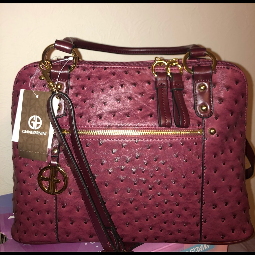 Giani Bernini Ostrich Dome Satchel